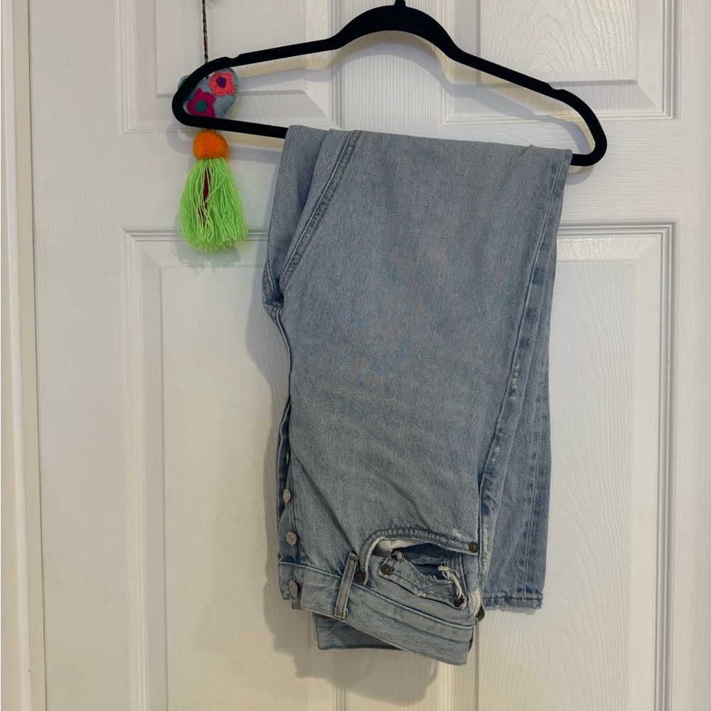 Agolde Light Wash Straight Leg Jeans